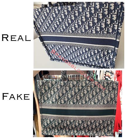 christian dior book tote real vs fake|dior book tote false.